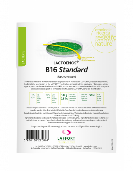 LACTOENOS B16 STANDARD ET SON RÉACTIVATEUR